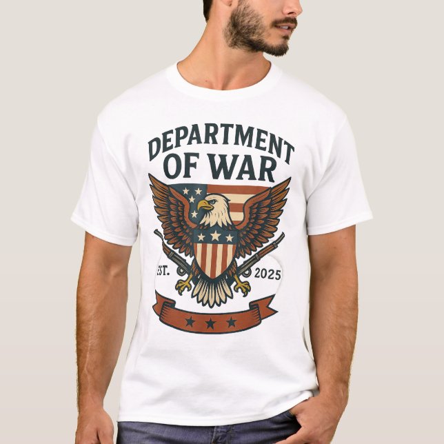 Camiseta Departamento De Guerra Establecido Dow 2025 (Anverso)