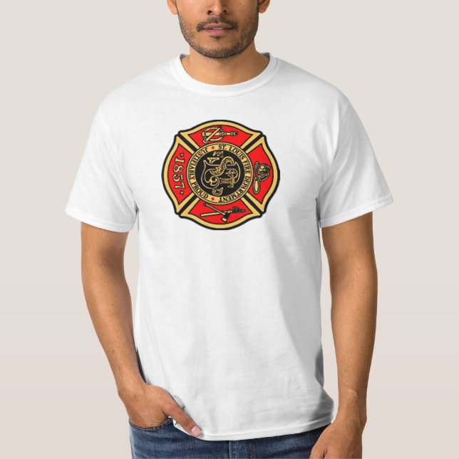 Camiseta DEPARTAMENTO DE INCENDIOS DE St. LOUIS (Anverso)