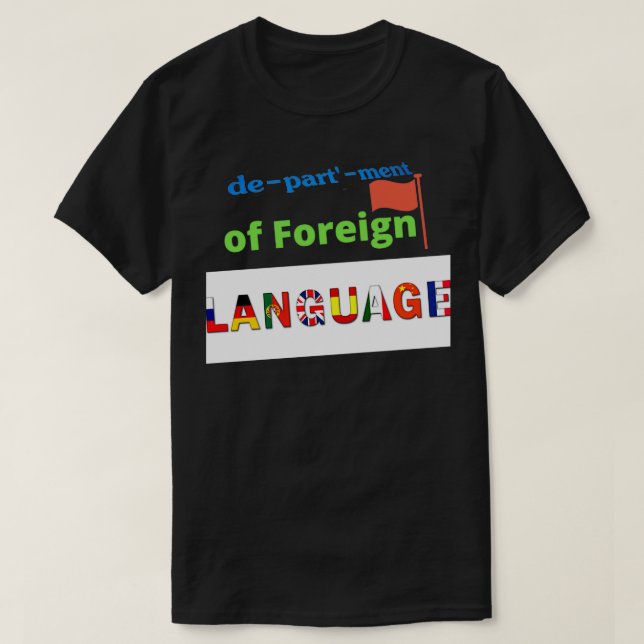 Camiseta Departamento de Lengua Extranjera (Diseño del anverso)