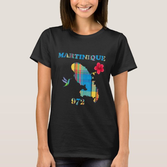 Camiseta Departamento de Martinica 972 Isla de las Antillas (Anverso)