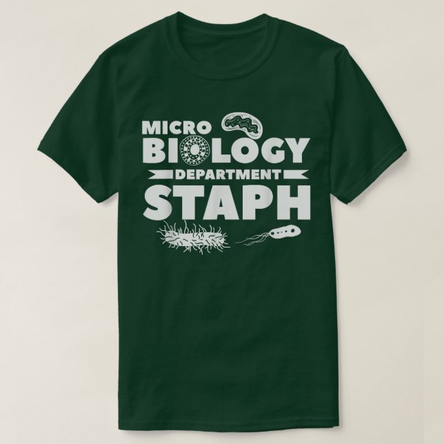 Camiseta Departamento de Microbiología Biólogo de ciencias  (Diseño del anverso)