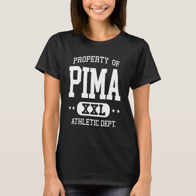 Camiseta Departamento de Propiedad Atlética de Pima Retro (Anverso)