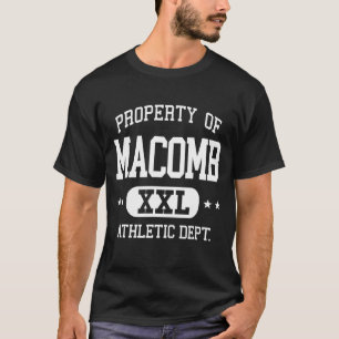 Camiseta Departamento de Propiedad Atlética Macomb Retro 1