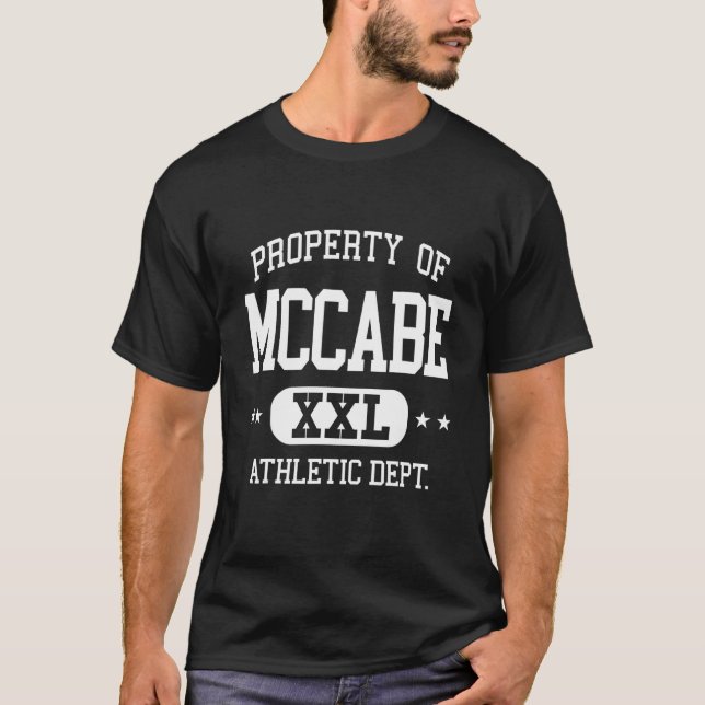 Camiseta Departamento de Propiedad Atlética McCabe Retro (Anverso)