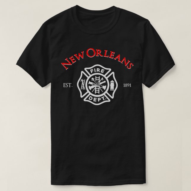 Camiseta Departamento de Rescate de Incendios de Nueva Orle (Diseño del anverso)