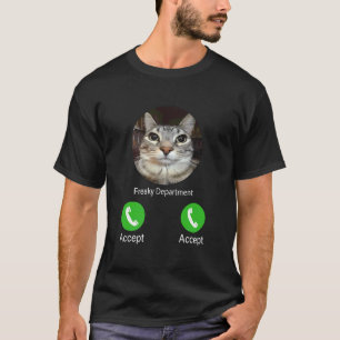 Camiseta Departamento Extravagante Gato Divertido Tonto Mem