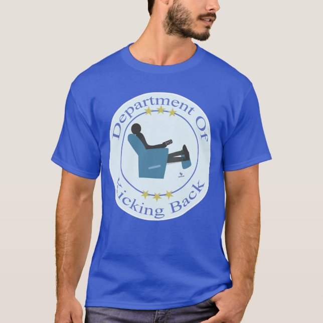 Camiseta Department Of Kicking Back Fun Humor Logo (Anverso)