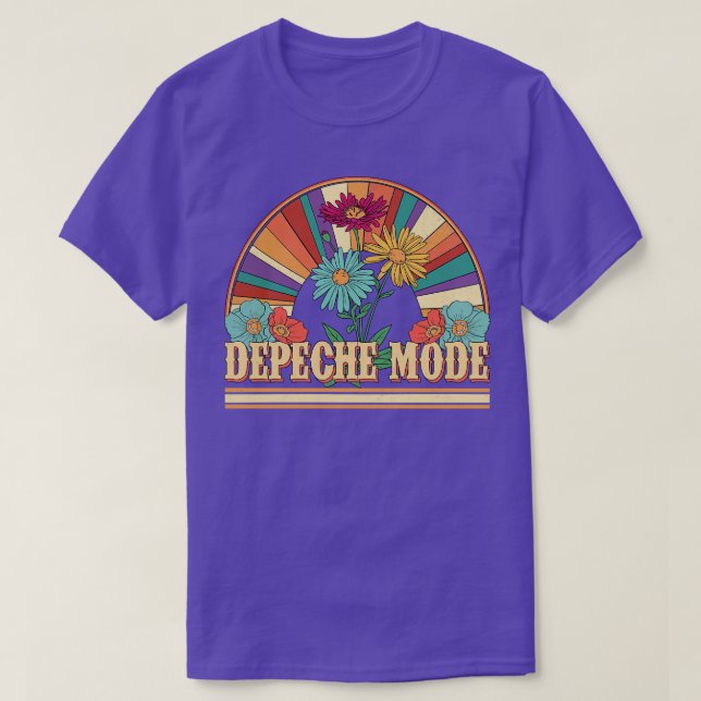 Camiseta Depeche Flores Nombre Modo Regalos Personalizados  (Diseño del anverso)