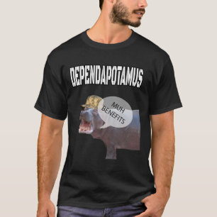 Camiseta Dependapotamus Dependa Funny Inapropiado Militar
