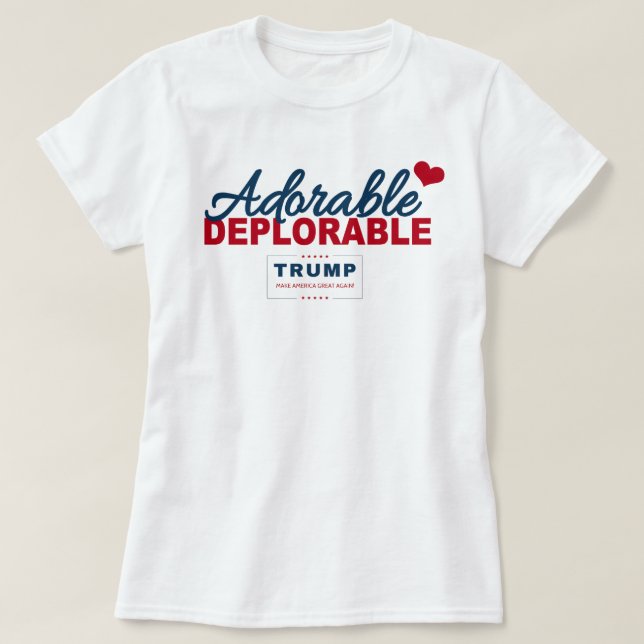 Camiseta Deplorable adorable (Diseño del anverso)