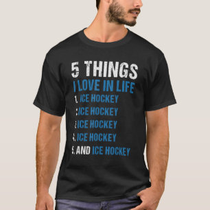 Camiseta Deporte 5 cosas que me encantan en el hockey sobre