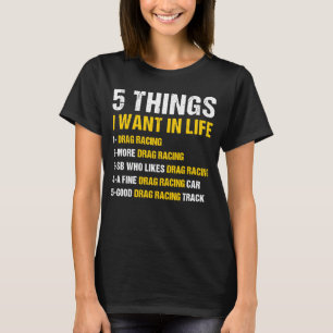 Camiseta Deporte 5 Cosas Que Quiero En La Carreras De Arras