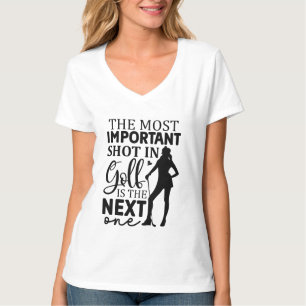 Camiseta Deporte artístico de palabra de golf femenino