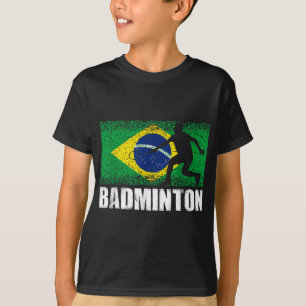 Camiseta Deporte bádminton, bandera retro de Brasil, brasil