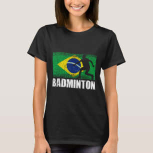 Camiseta Deporte bádminton, bandera retro de Brasil, brasil