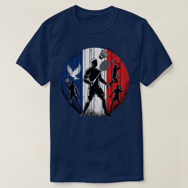 Camiseta Deporte Badminton Vintage volución Badminton (Diseño del anverso)