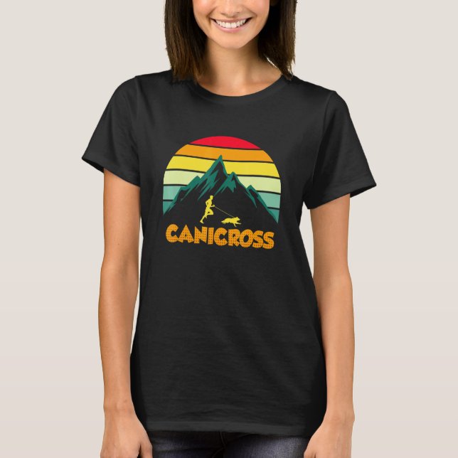 Camiseta Deporte Canicross Montañas Corredores Con Perro Co (Anverso)