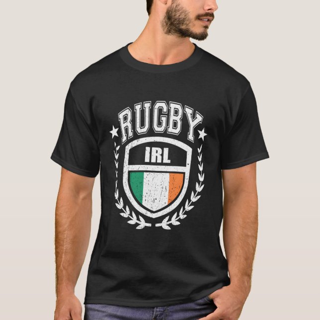 Camiseta Deporte de bandera irlandesa Rugby Gear (Anverso)
