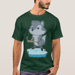 Camiseta Deporte de bastón de hockey Wolf Field