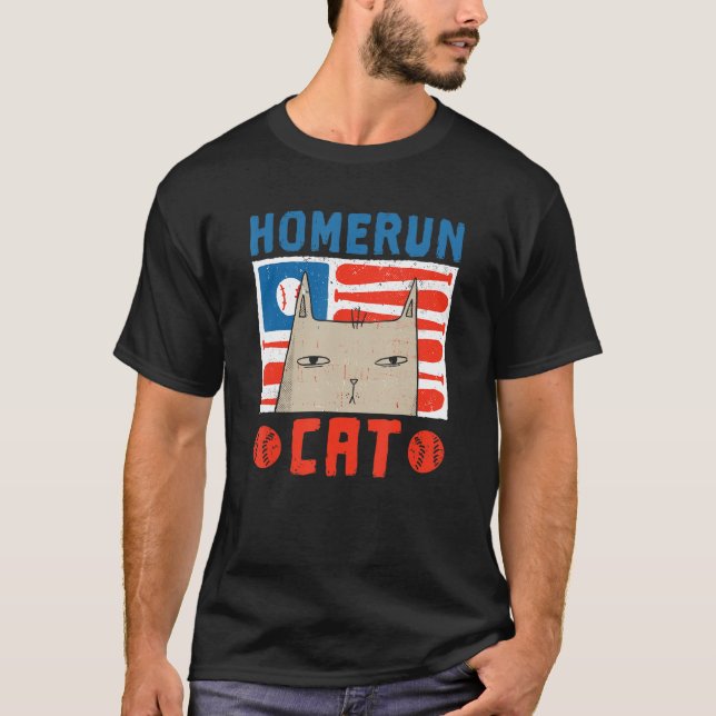 Camiseta Deporte de bola de béisbol para gatos caseros (Anverso)