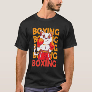 Camiseta Deporte de boxeo para animales de gato con guantes