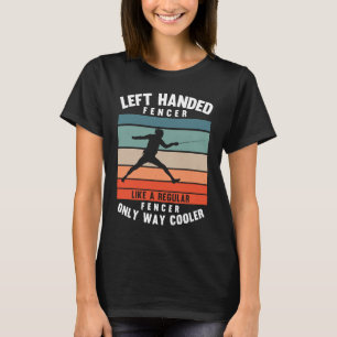 Camiseta Deporte de esgrima con espada para zurdos vintage 