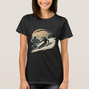 Camiseta deporte de esquí alpino invierno esquiador 
