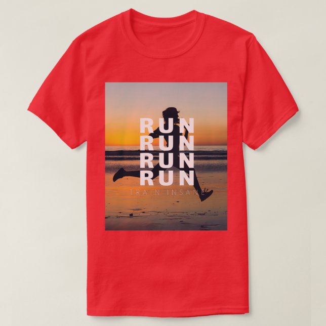 Camiseta deporte de footing Frecuencia cardíaca y consumo d (Diseño del anverso)