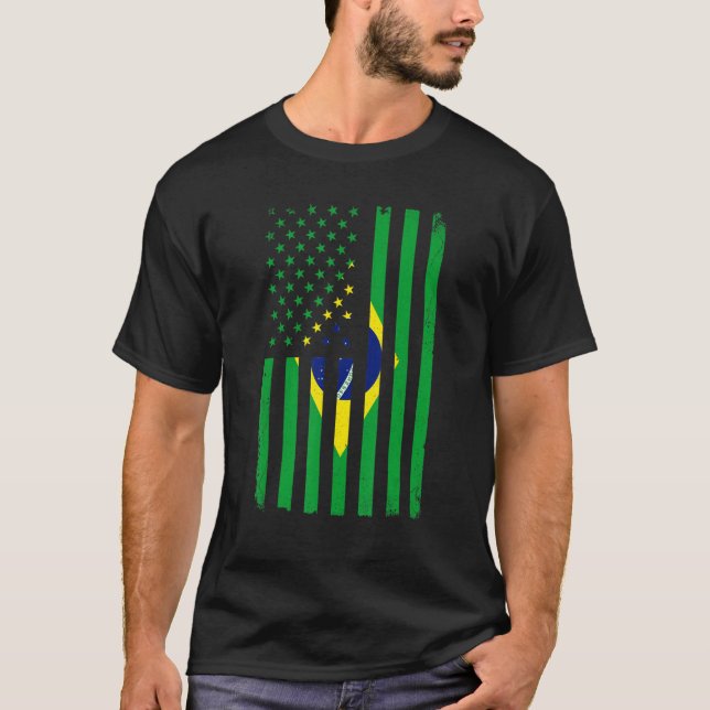 Camiseta Deporte de la bandera brasileña (Anverso)
