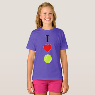 Camiseta Deporte de la vertical del tenis del amor del