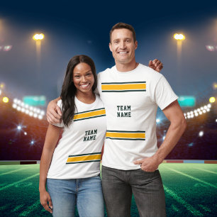 Camiseta Deporte de oro verde oscuro nombre género unisexo 