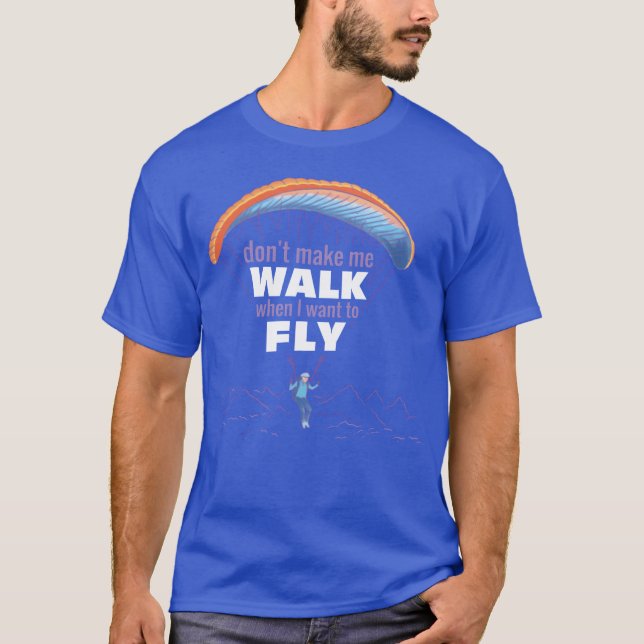 Camiseta Deporte de paragliding Volando retro (Anverso)