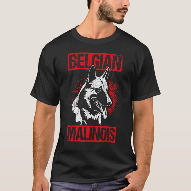 Camiseta Deporte de perro de malinois belga (Anverso)