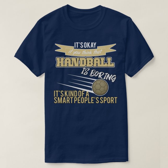 Camiseta Deporte de personas inteligentes de balonmano (Diseño del anverso)