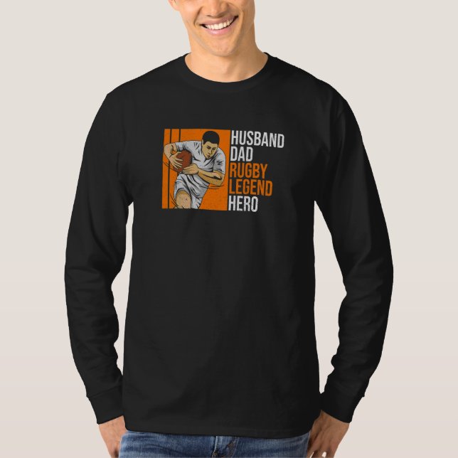 Camiseta Deporte De Rugby Para Hombres Para Su Marido De Ru (Anverso)
