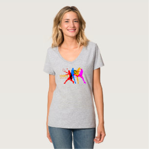 Camiseta Deporte de tenis   Cuello-V femenino