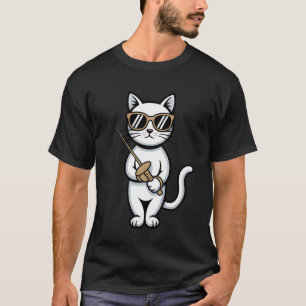 Camiseta Deporte de vallado de gatos Cercador de gatos Gato