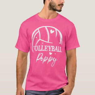 Camiseta Deporte de voleibol con amapola y voleibol