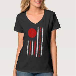 Camiseta Deporte de vóley de bandera estadounidense con pro