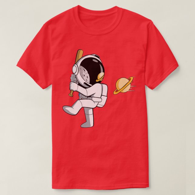 Camiseta Deporte espacial astronauta de béisbol (Diseño del anverso)