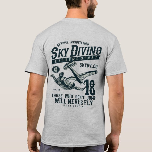Camiseta Deporte Extremo Paracaidismo (Reverso)
