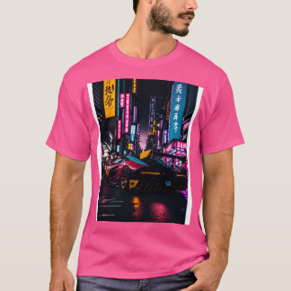 Camiseta Deporte neón oscuro en la ciudad neón japonesa 22