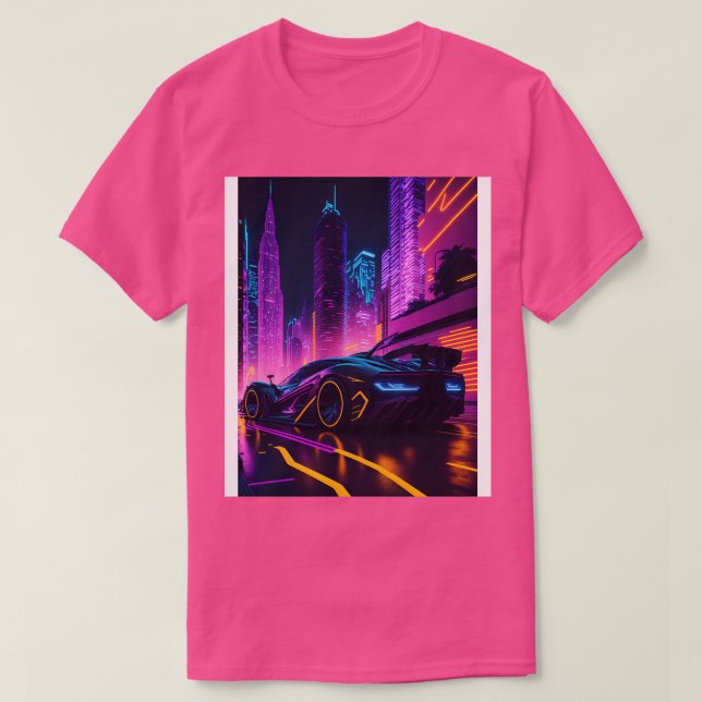 Camiseta Deporte neón oscuro en la ciudad neón japonesa 24 (Diseño del anverso)