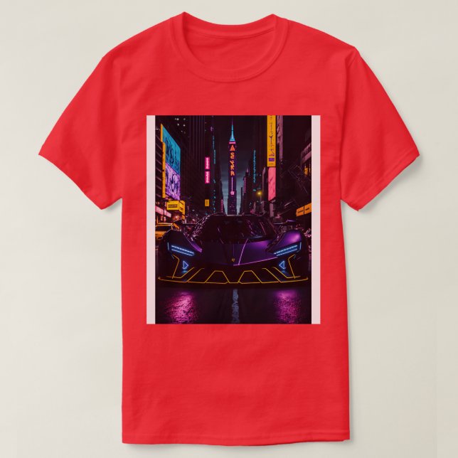 Camiseta Deporte neón oscuro en la ciudad neón japonesa 25 (Diseño del anverso)