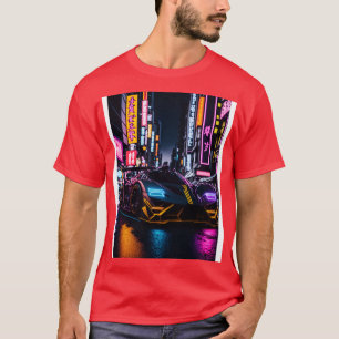 Camiseta Deporte neón oscuro en la ciudad neón japonesa 3