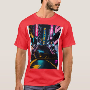 Camiseta Deporte neón oscuro en la ciudad neón japonesa 4