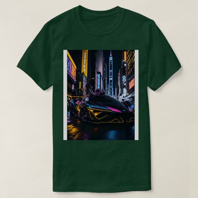 Camiseta Deporte neón oscuro en la ciudad neón japonesa 8 (Diseño del anverso)