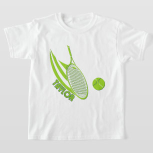 Camiseta Deporte personalizado con nombre de niño de tenis