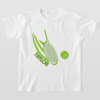 Camiseta Deporte personalizado con nombre de niño de tenis