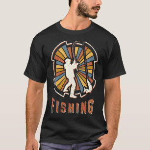 Camiseta Deporte Retro Clásico Vintage Pesca Amor